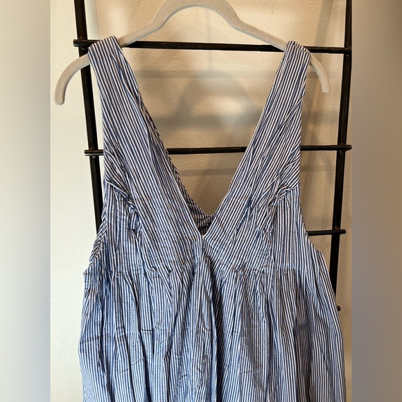 Free People Blue and White Striped Sleeveless Dress - Picture 2 of 3
